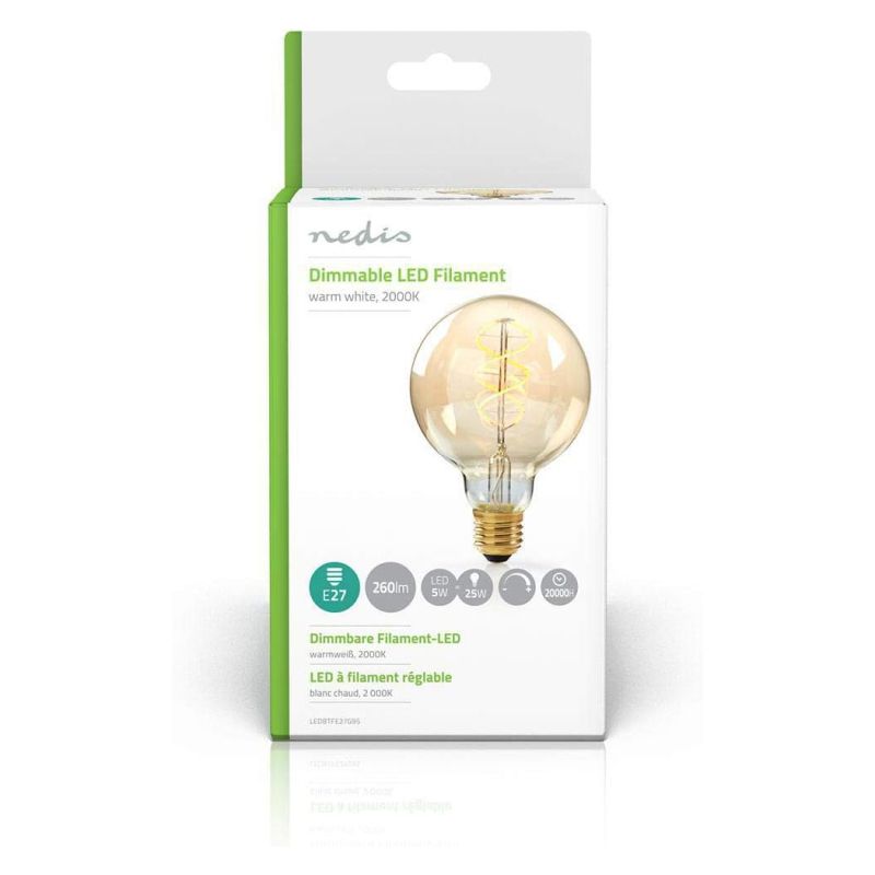 Dæmpbar LED filamentpære E27 – 5 W