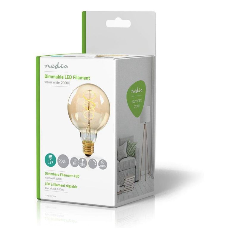 Dæmpbar LED filamentpære E27 – 5 W