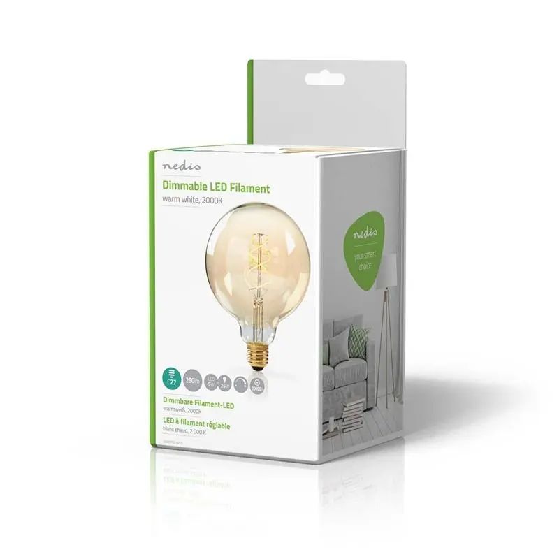 Dæmpbar LED filamentpære E27 – 5 W - G125