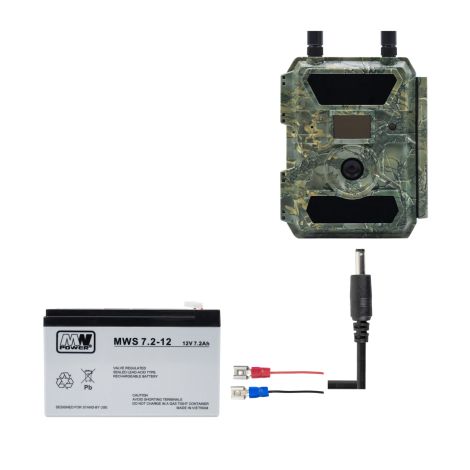 PNI strømkabel til vildtkamera 4,0 x 1,7 mm 6 volt / 12 volt - Fladstik/spadestik