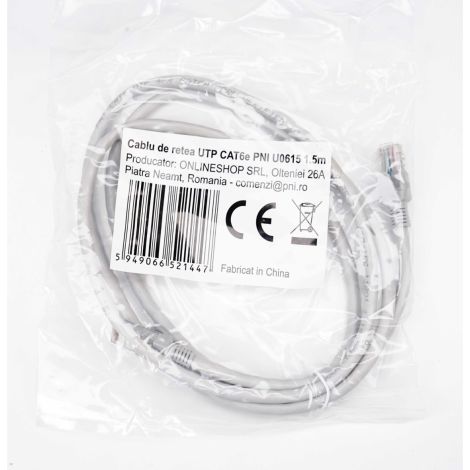 Netværkskabel RJ45 han-han CAT6e - 1,5 m