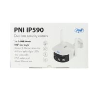 Trådløst overvågningskamera med dual lens - 180°