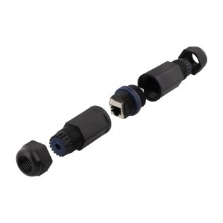 Vandtæt RJ45 samlestik / adapter Cat6 – IP67