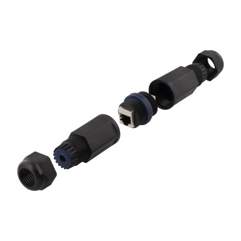 Vandtæt RJ45 samlestik / adapter Cat6 – IP67