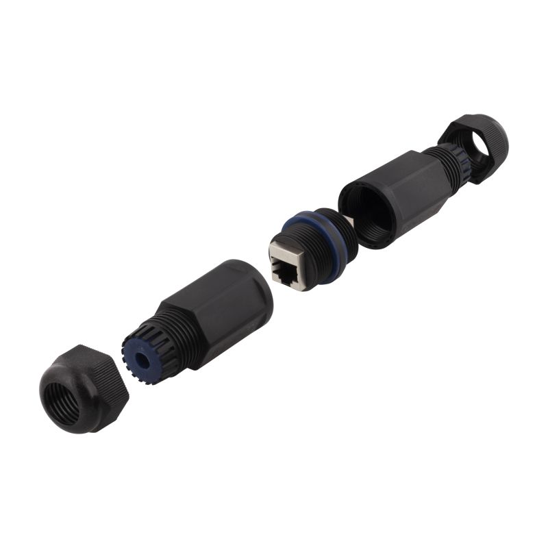 Vandtæt RJ45 samlestik / adapter Cat6 – IP67