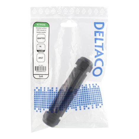 Vandtæt RJ45 samlestik / adapter Cat6 – IP67