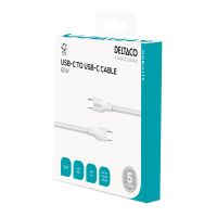 USB-C til USB-C ladekabel 1 m – 60 W hurtigladning (hvid)