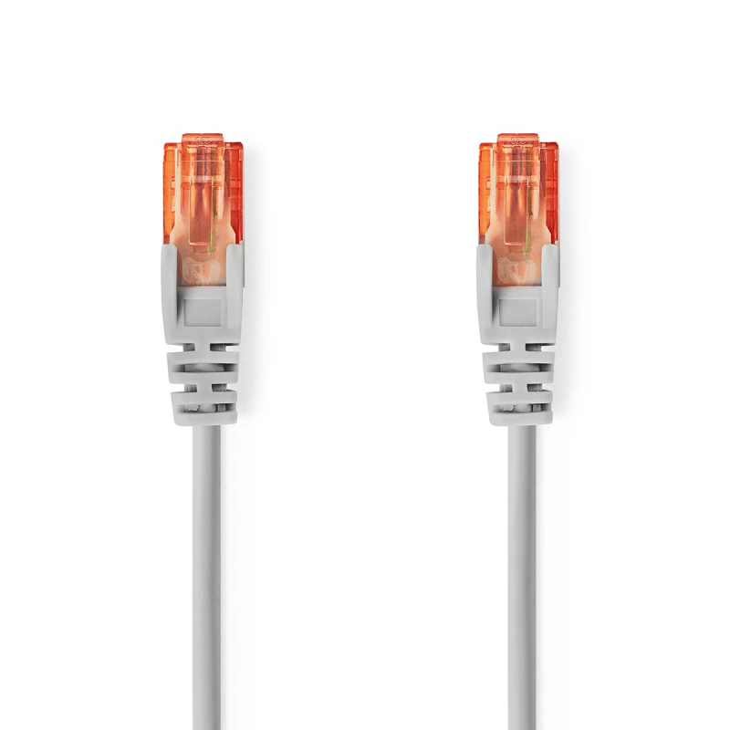 CAT6 netværkskabel | RJ45 Mand | RJ45 Mand | U/UTP | 20,0 m | runde | PVC | Grå | Mærke