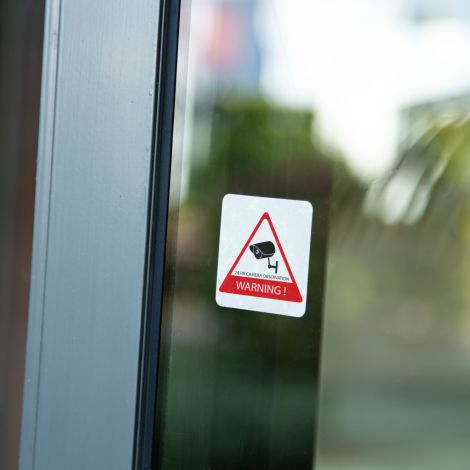 Vinduesklistermærker til kameraovervågning – 5 stk