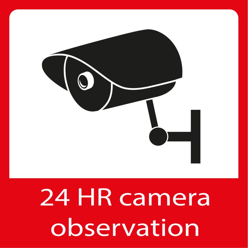 Vinduesklistermærker til kameraovervågning – 5 stk
