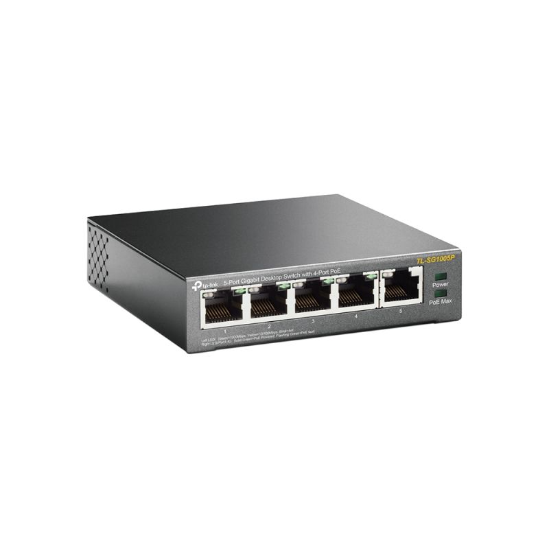5-ports Gigabit PoE-switch – 4× PoE, RJ45