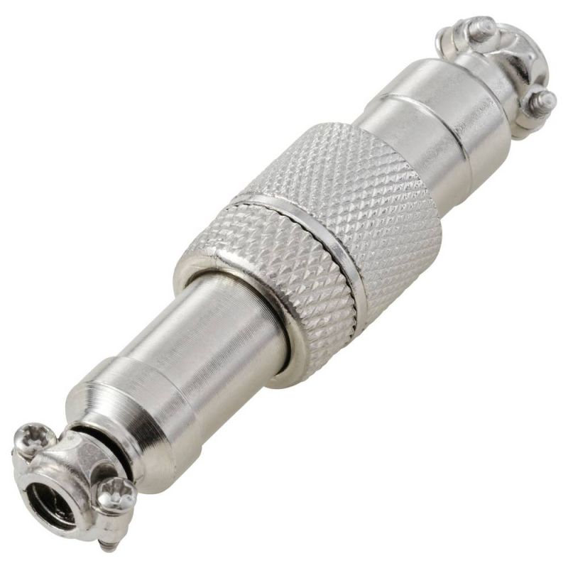 4-pol han- og hun stik GX12 med loddepins