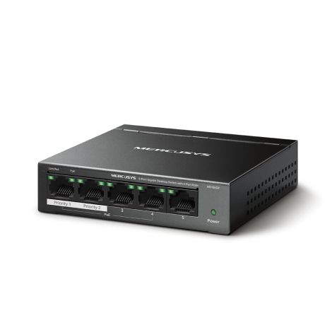 5-Port Switch med PoE+ Gigabit
