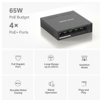 5-Port Switch med PoE+ Gigabit