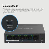 5-Port Switch med PoE+ Gigabit