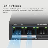 5-Port Switch med PoE+ Gigabit