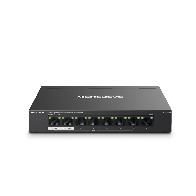 8-Port PoE+ Gigabit Switch – 65W