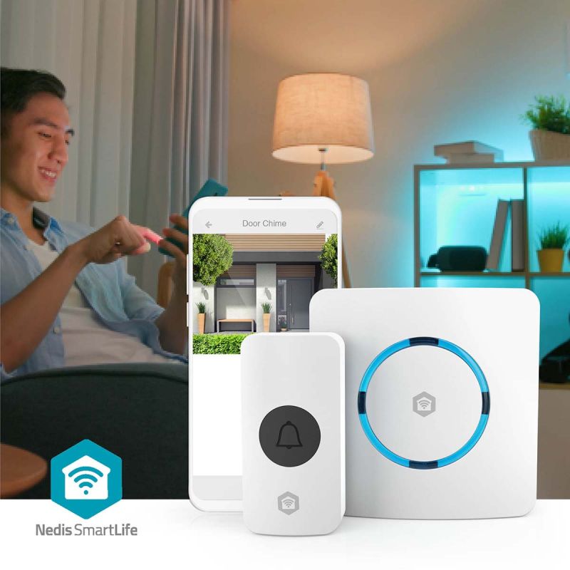 SmartLife trådløs dørklokke m. WiFi og Appstyring