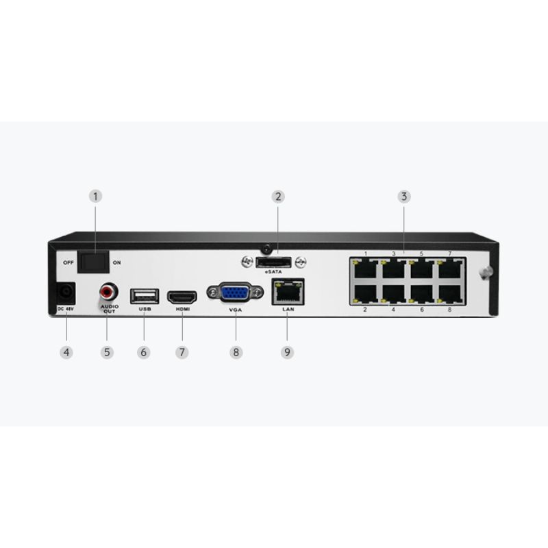 Reolink 12MP PoE Overvågningssæt med 4 kameraer