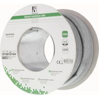 U/UTP Cat6 installationskabel, LSZH, 100 m, 250 MHz, Delta-certificeret, grå