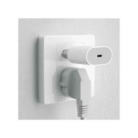USB-C oplader 20W med 1 m kabel – Hvid