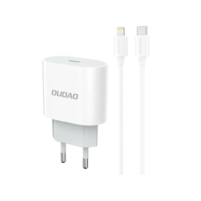 USB-C oplader 20W med Lightning-kabel – Hvid