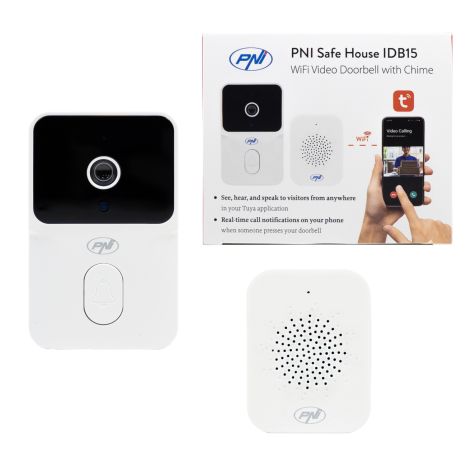 WiFi videodørklokke med kamera, Tuya & trådløs klokke