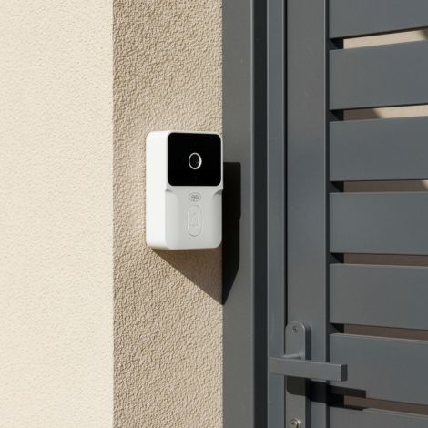 WiFi videodørklokke med kamera, Tuya & trådløs klokke