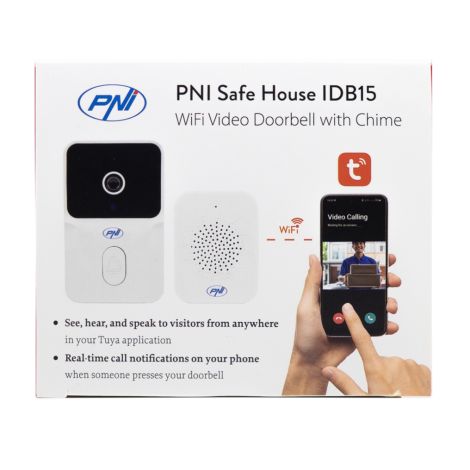WiFi videodørklokke med kamera, Tuya & trådløs klokke