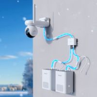 Reolink RLA-CD1 med to RLA-BP1 batteripakker
