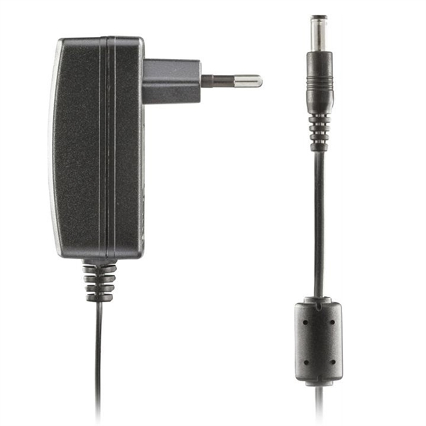 Se 12 volt DC strømforsyning adapter 1 A hos Specialkamera.dk