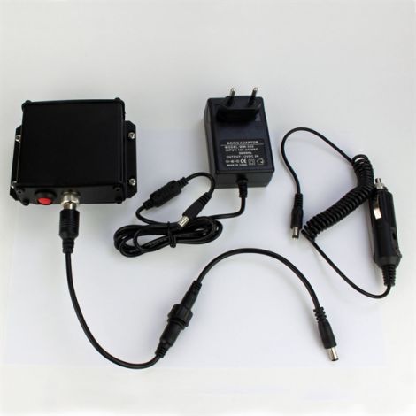 Batterikit 12 volt inkl. opladeligt batteri (2.600 mAh) og opladere