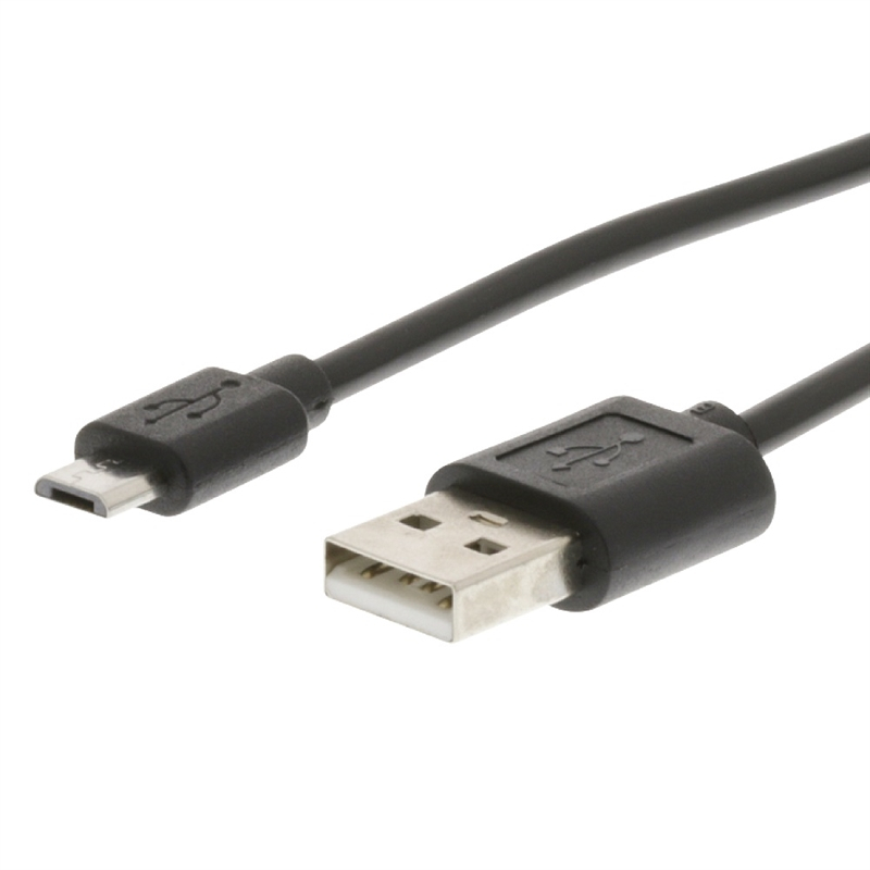 Se Micro-USB kabel 1 meter. USB A Han - Micro B Han hos Specialkamera.dk