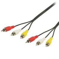 Video Kabel, komposit 3x RCA / Phono 1,50 meter