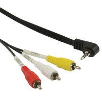 Composite videokabel 3.5 mm minijack 3 x RCA / phono 1,00 m