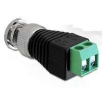 BNC-stik med skrueterminaler, han