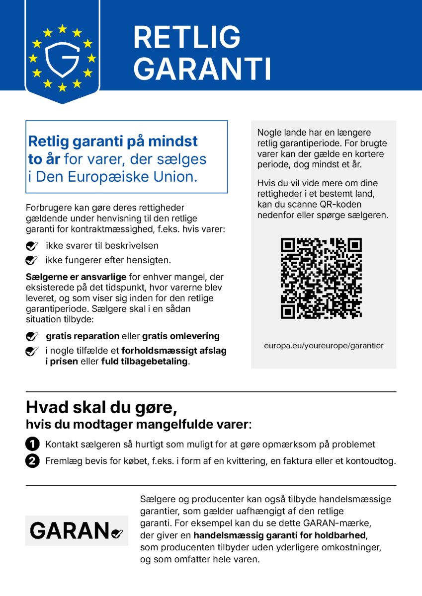 EU-meddelelse om retlig garanti (reklamationsret)